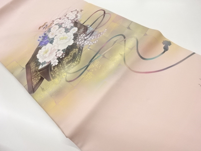 JAPANESE NAGOYA OBI / KINSAI / SHIOZE / FLOWERS / ARTIST WORK